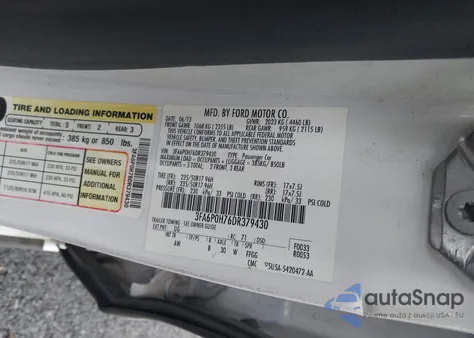 2013 Ford Fusion Se z USA, uszkodzony, nr VIN 3FA6P0H76DR379430